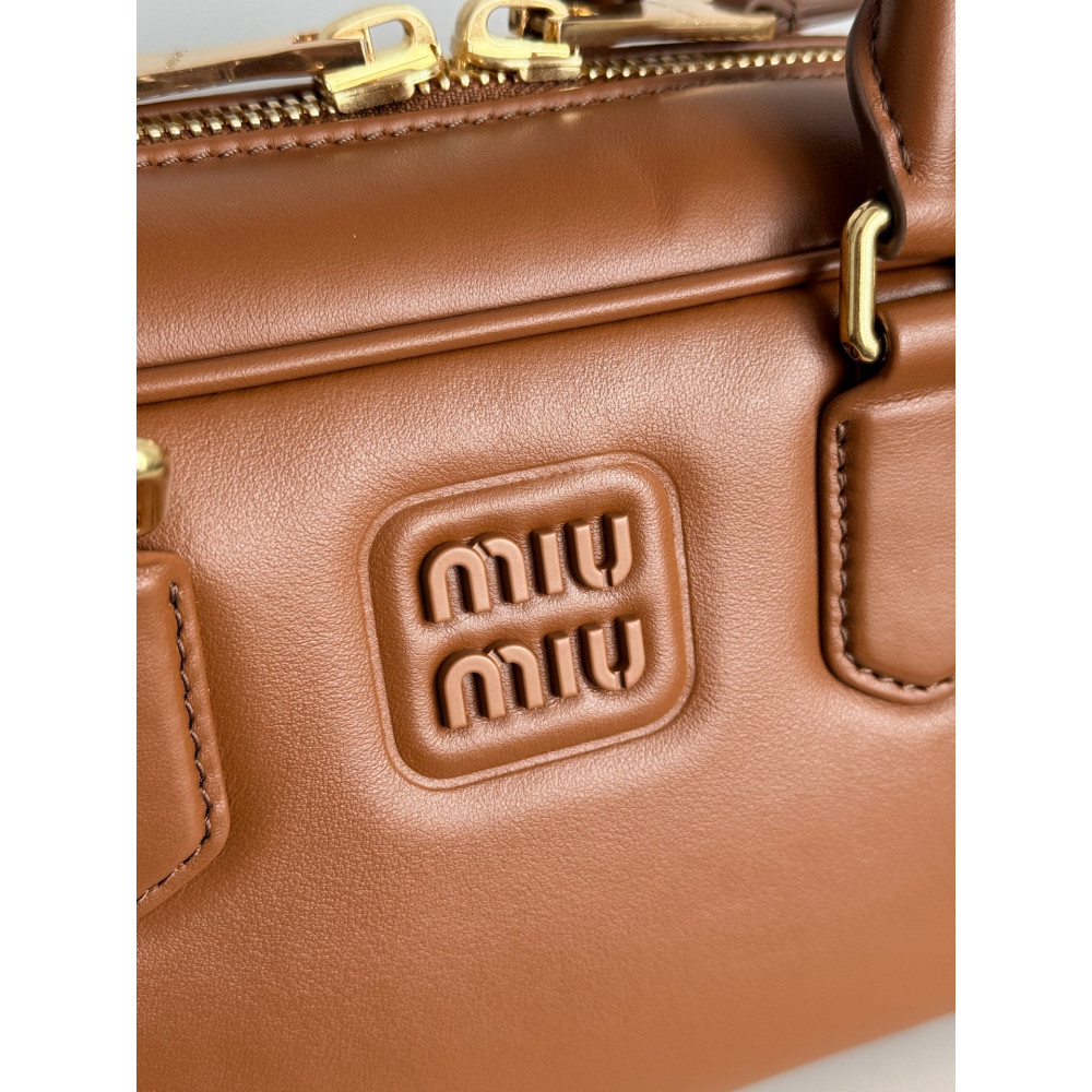 Miu Miu Medium Bowling Bag in Brown  