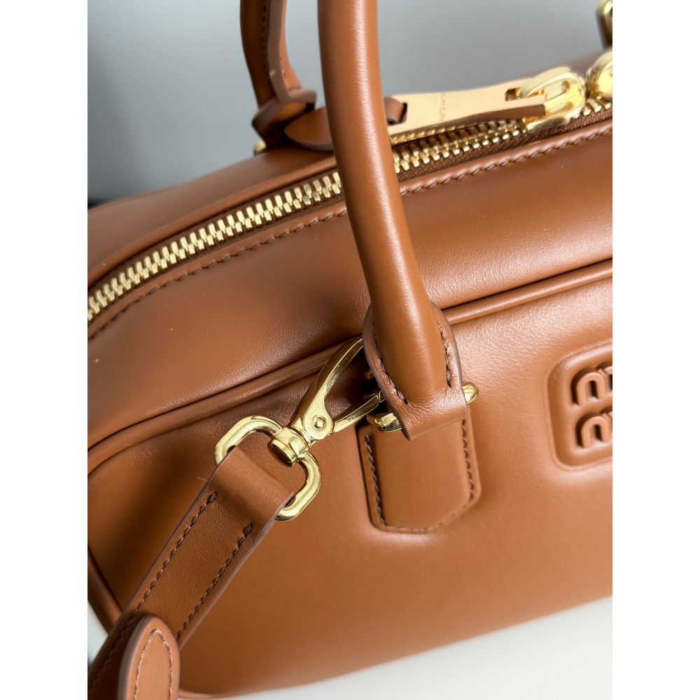 Miu Miu Medium Bowling Bag in Brown  