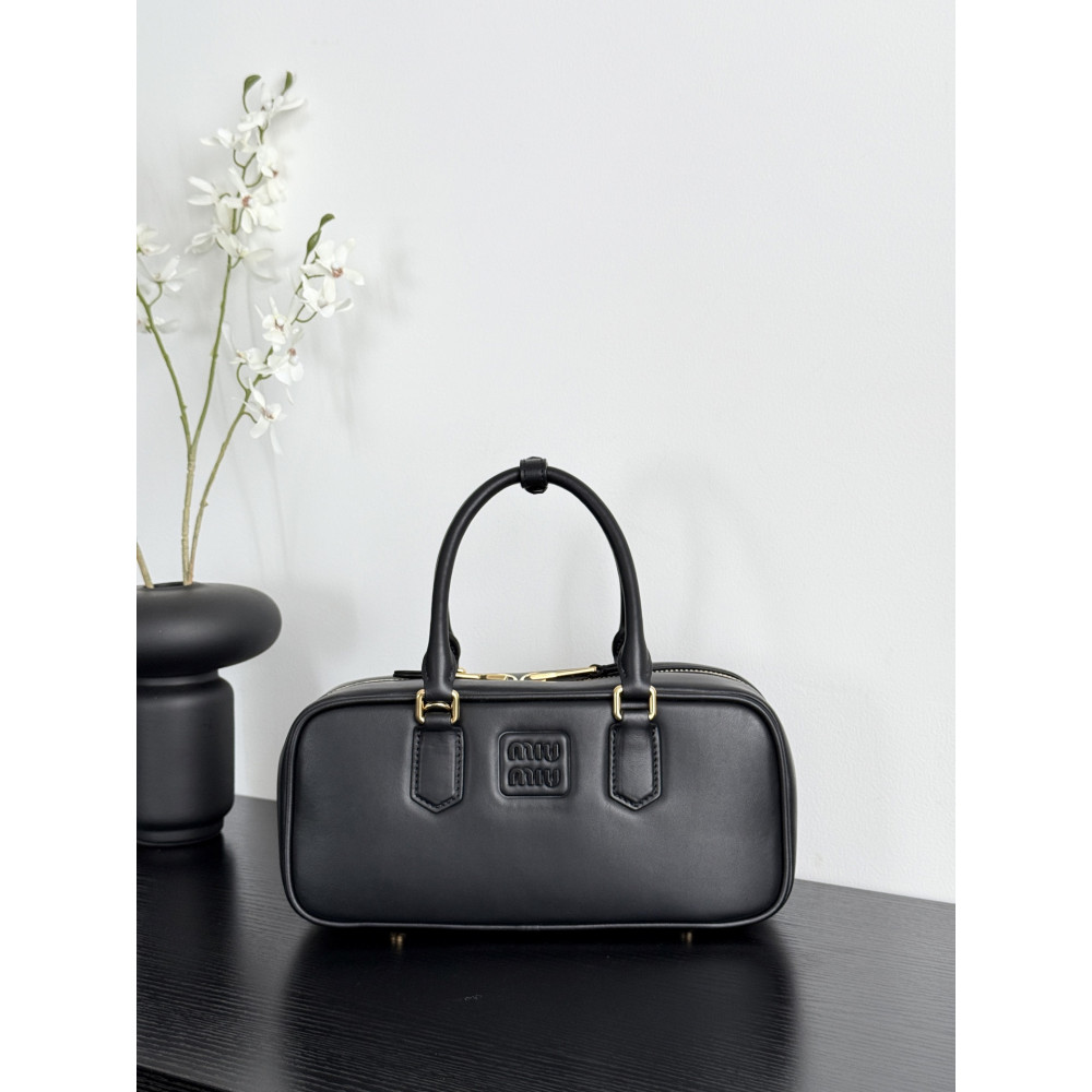 Miu Miu Medium Bowling Bag in Black  