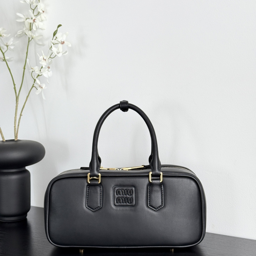 Miu Miu Medium Bowling Bag in Black  