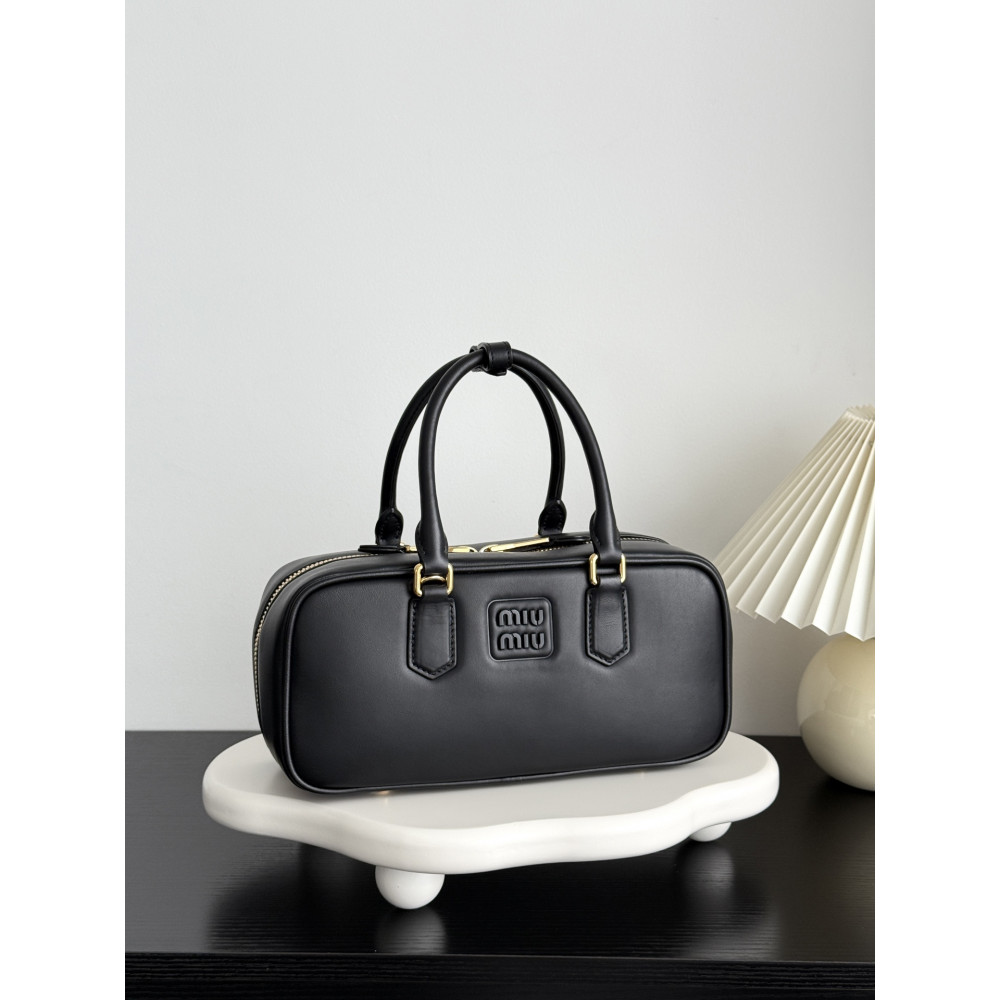 Miu Miu Medium Bowling Bag in Black  