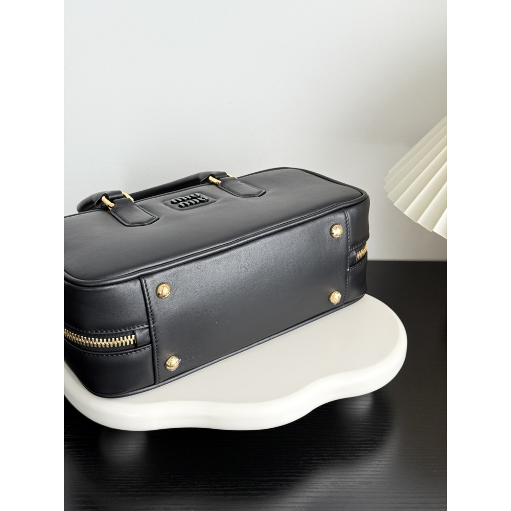 Miu Miu Medium Bowling Bag in Black  