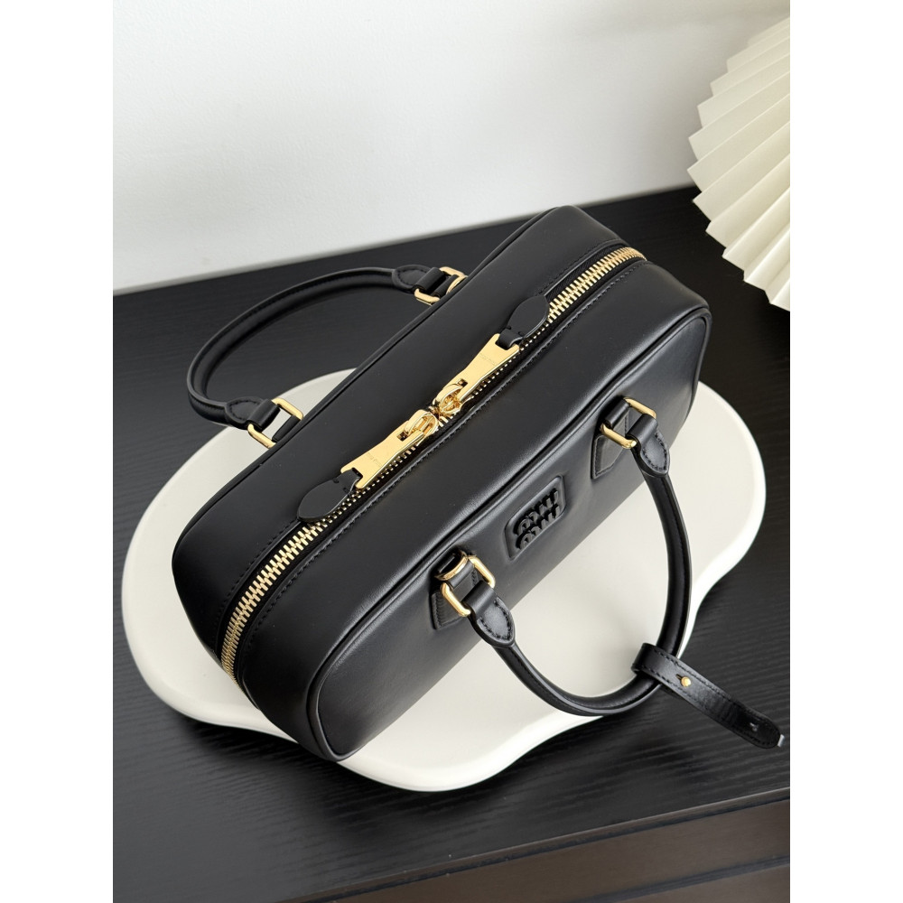 Miu Miu Medium Bowling Bag in Black  