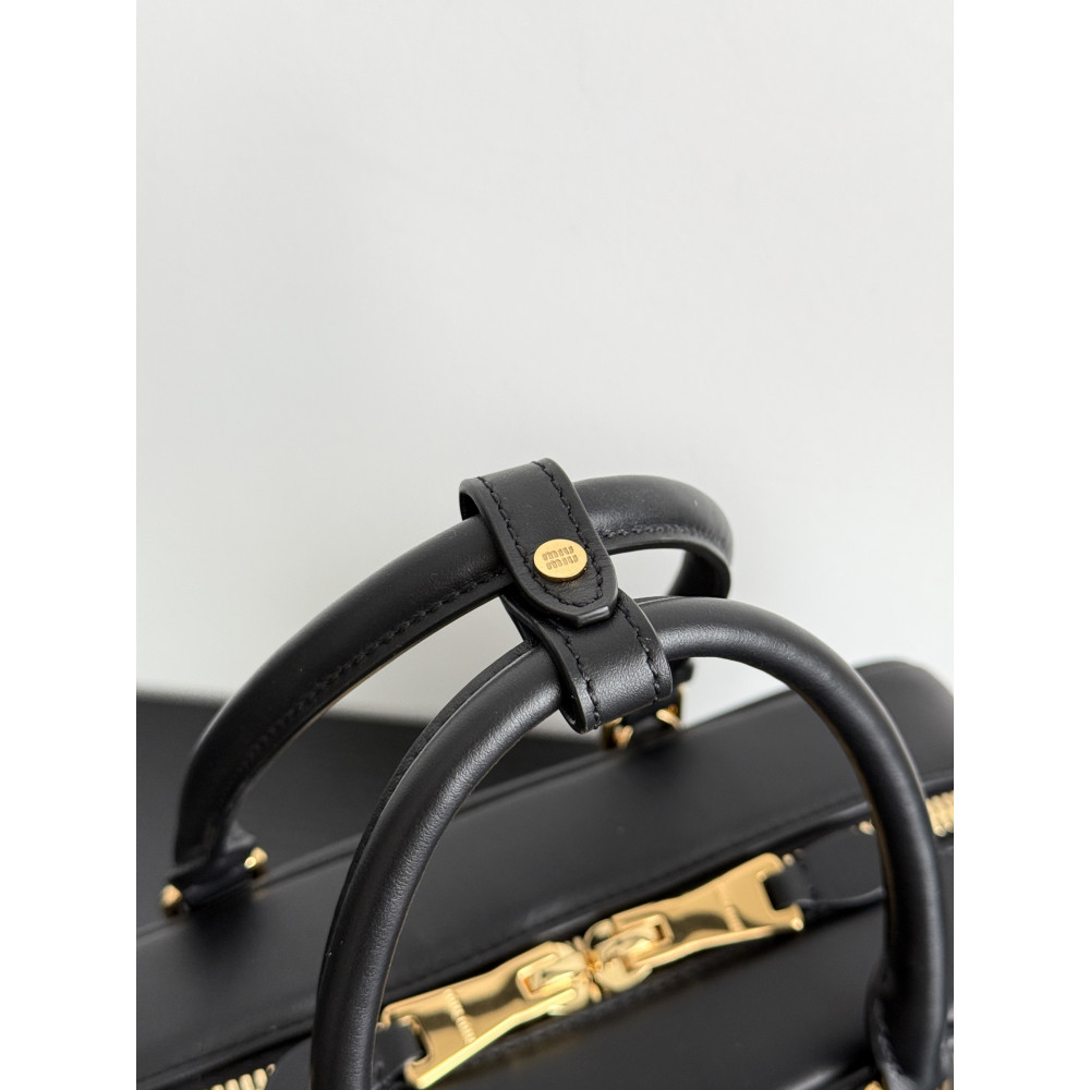 Miu Miu Medium Bowling Bag in Black  