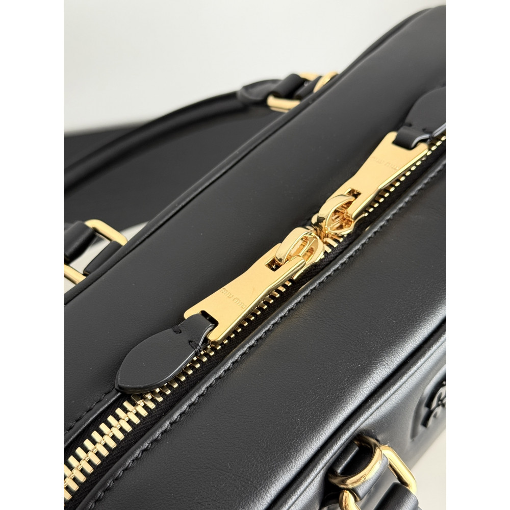 Miu Miu Medium Bowling Bag in Black  