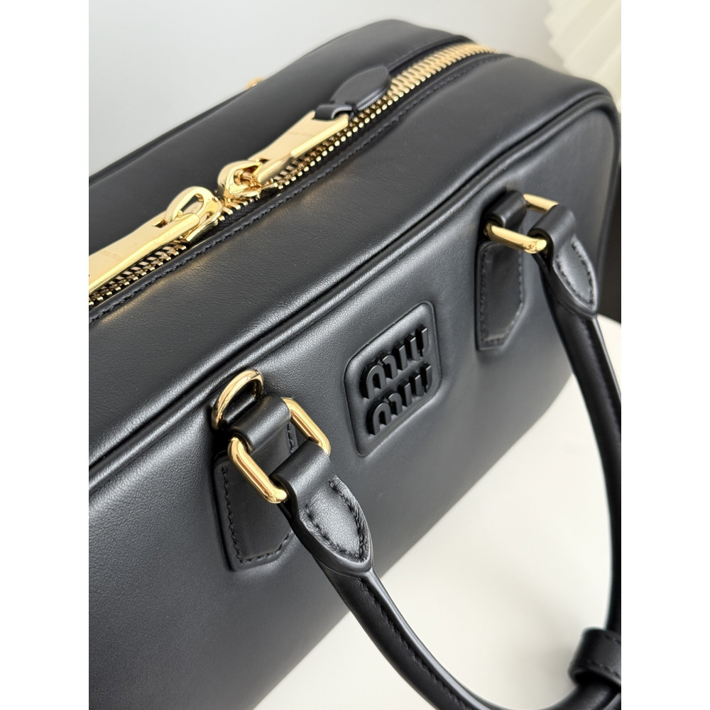 Miu Miu Medium Bowling Bag in Black  