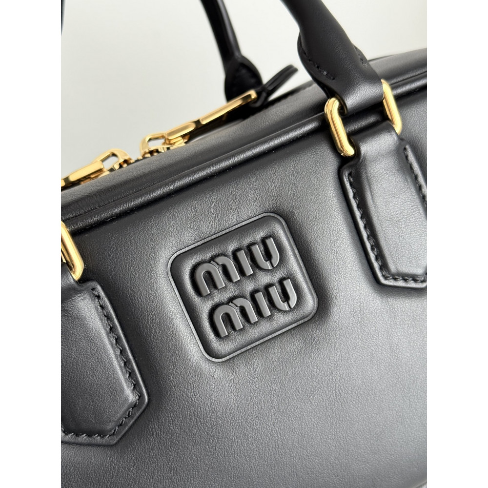 Miu Miu Medium Bowling Bag in Black  