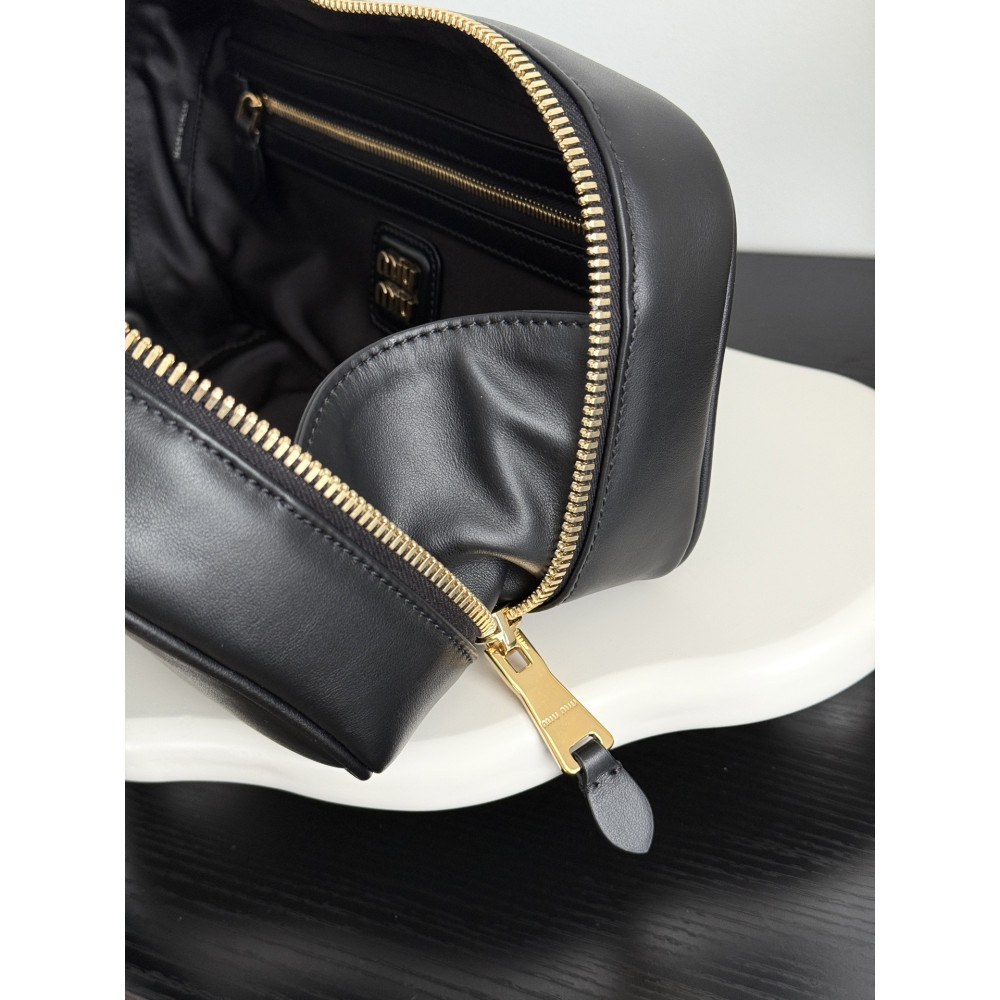 Miu Miu Medium Bowling Bag in Black  