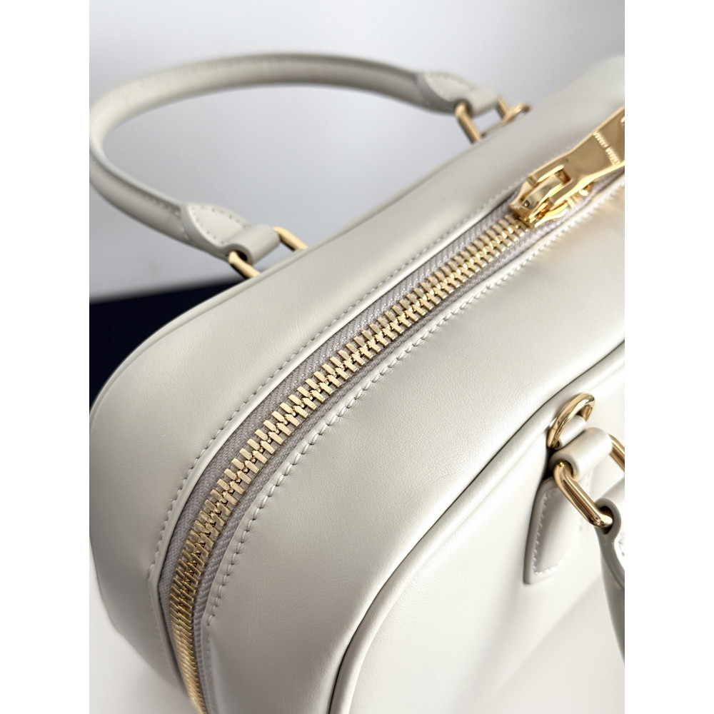 Miu Miu Medium Bowling Bag in White