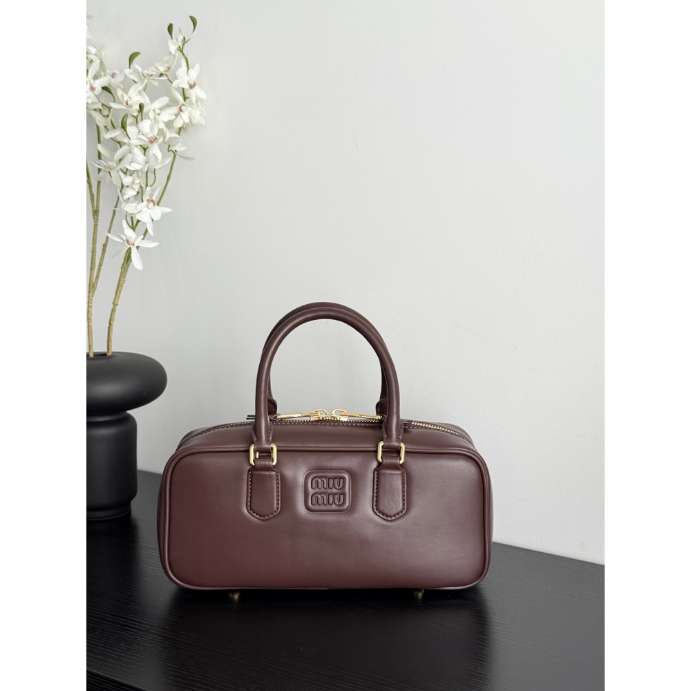 Miu Miu Medium Bowling Bag in Heather Grey