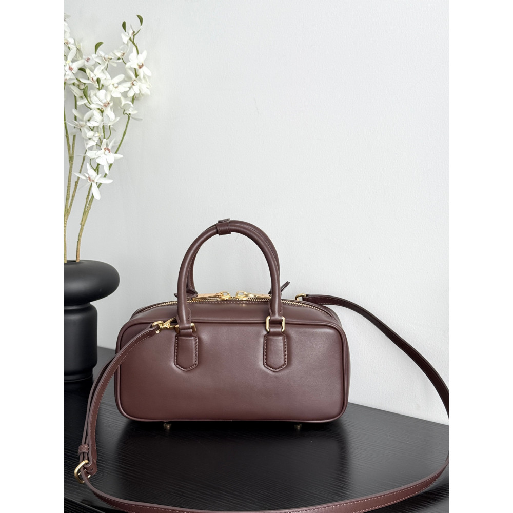 Miu Miu Medium Bowling Bag in Heather Grey