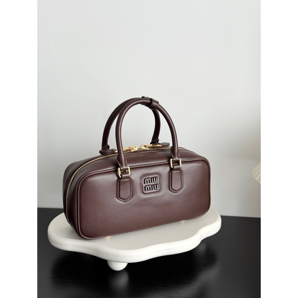 Miu Miu Medium Bowling Bag in Heather Grey