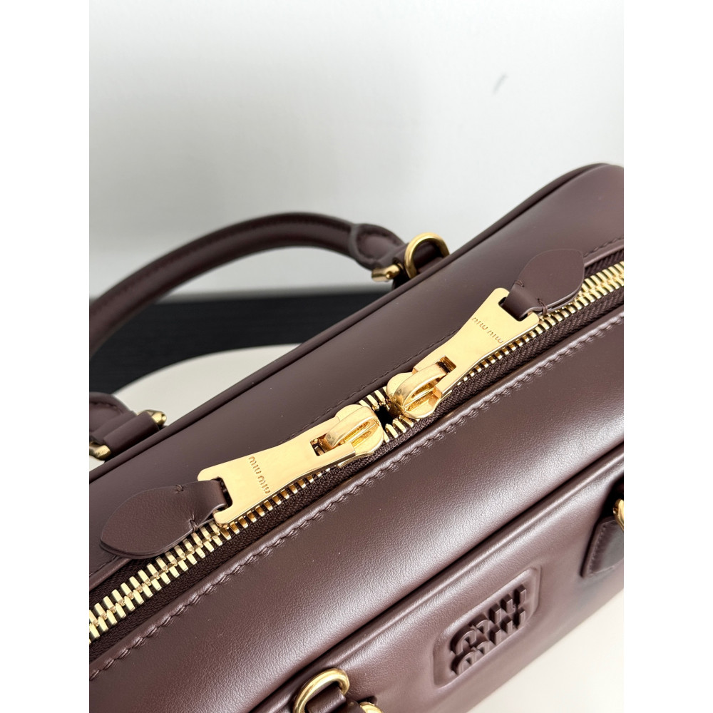 Miu Miu Medium Bowling Bag in Heather Grey