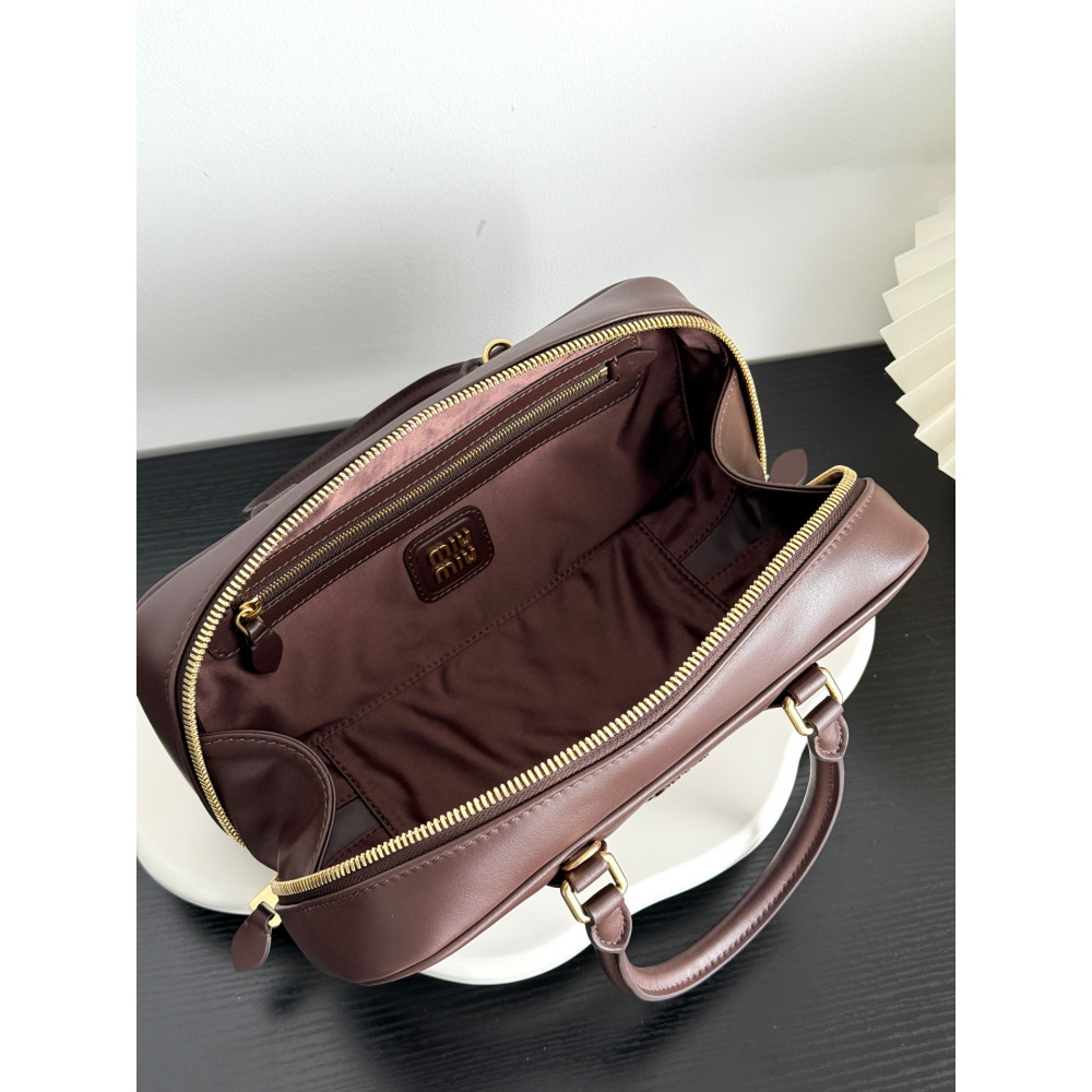 Miu Miu Medium Bowling Bag in Heather Grey