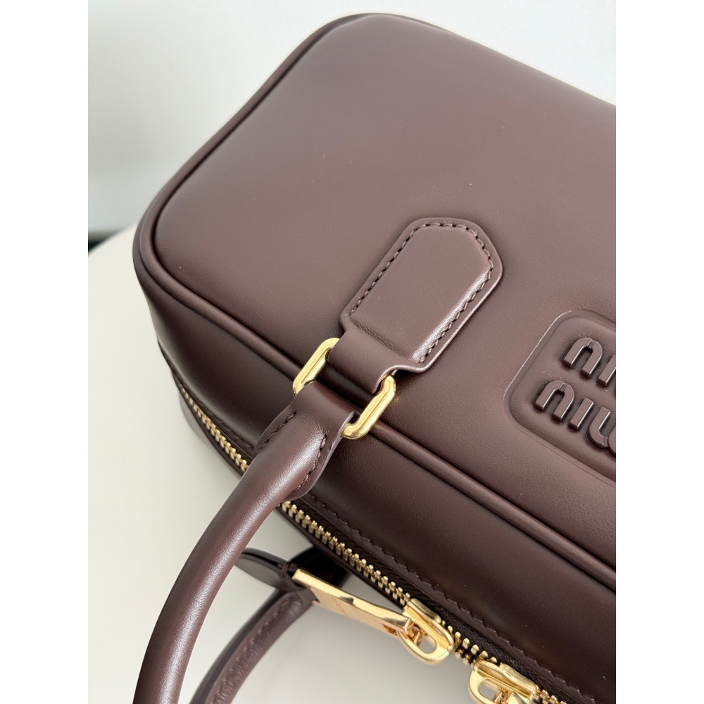 Miu Miu Medium Bowling Bag in Heather Grey