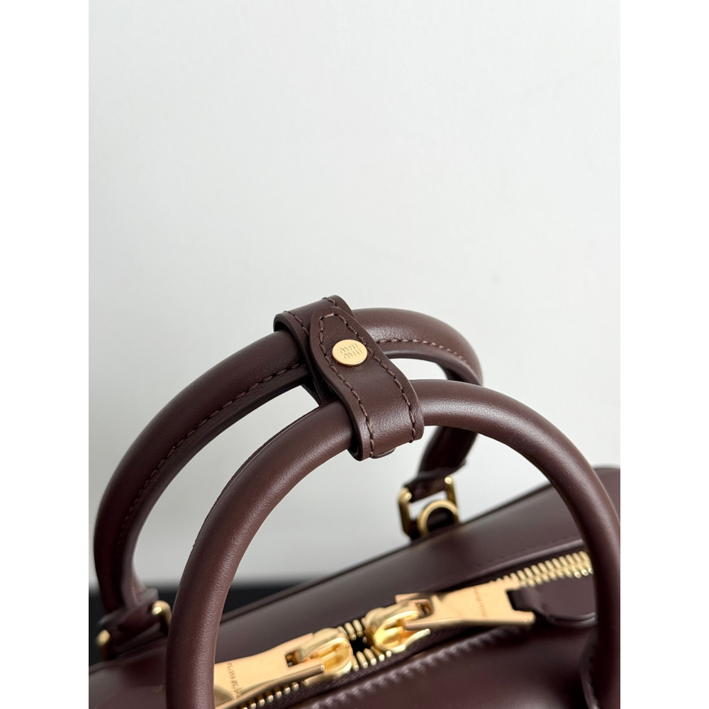 Miu Miu Medium Bowling Bag in Heather Grey