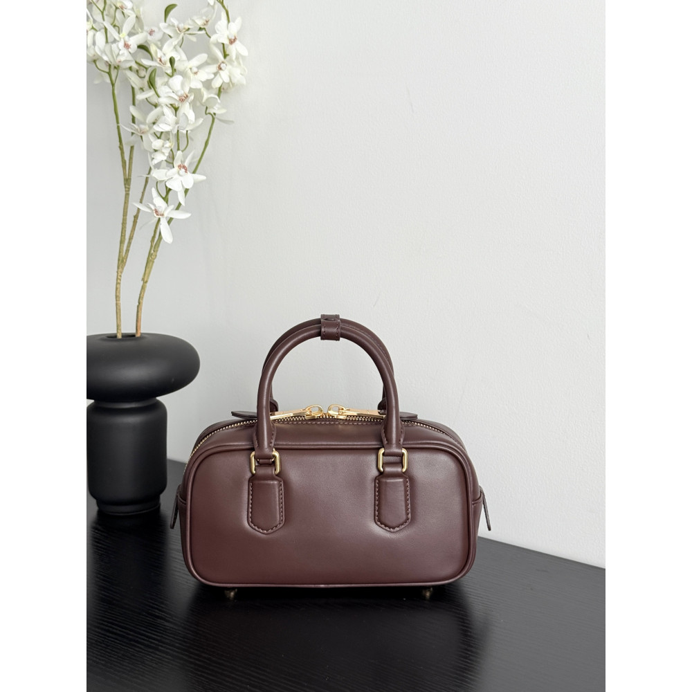 Miu Miu Small Bowling Bag in Heather Grey