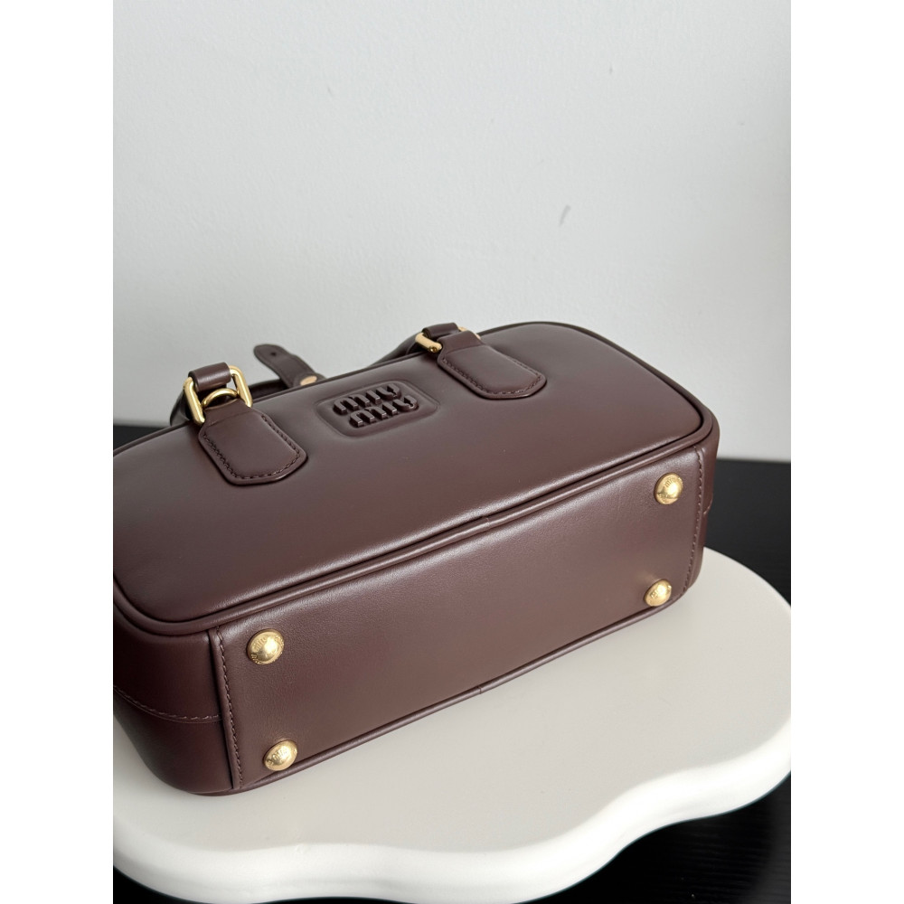 Miu Miu Small Bowling Bag in Heather Grey