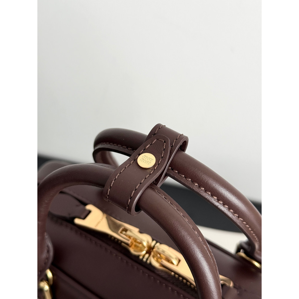 Miu Miu Small Bowling Bag in Heather Grey