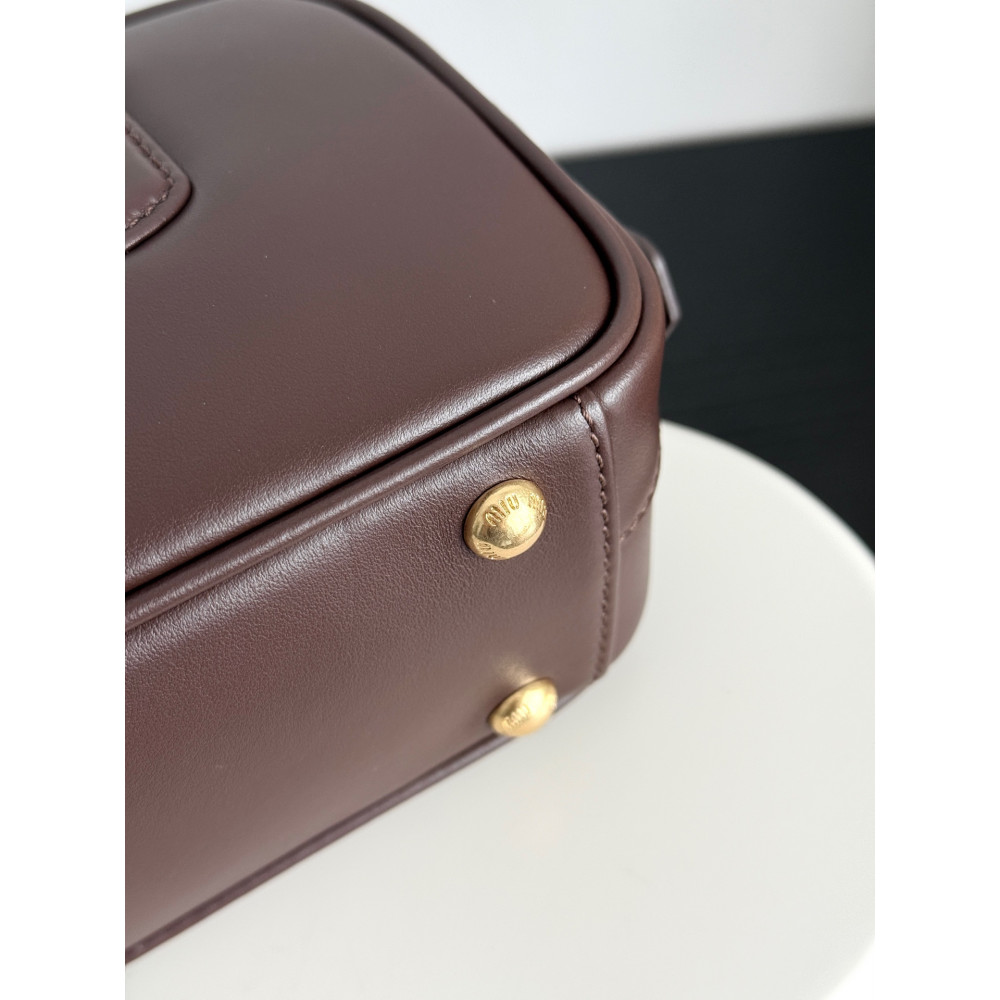 Miu Miu Small Bowling Bag in Heather Grey