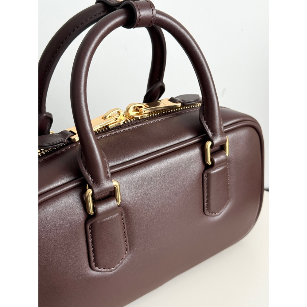 Miu Miu Small Bowling Bag in Heather Grey