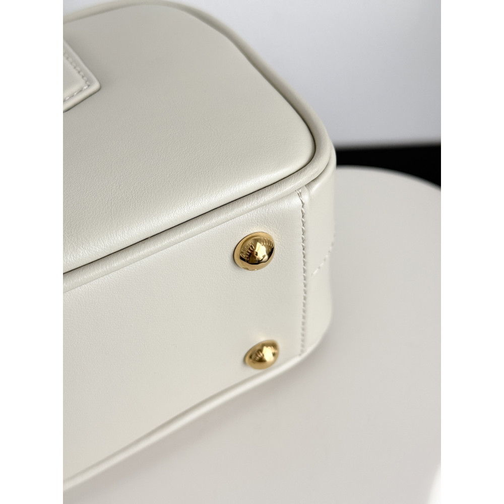 Miu Miu Small Bowling Bag in White