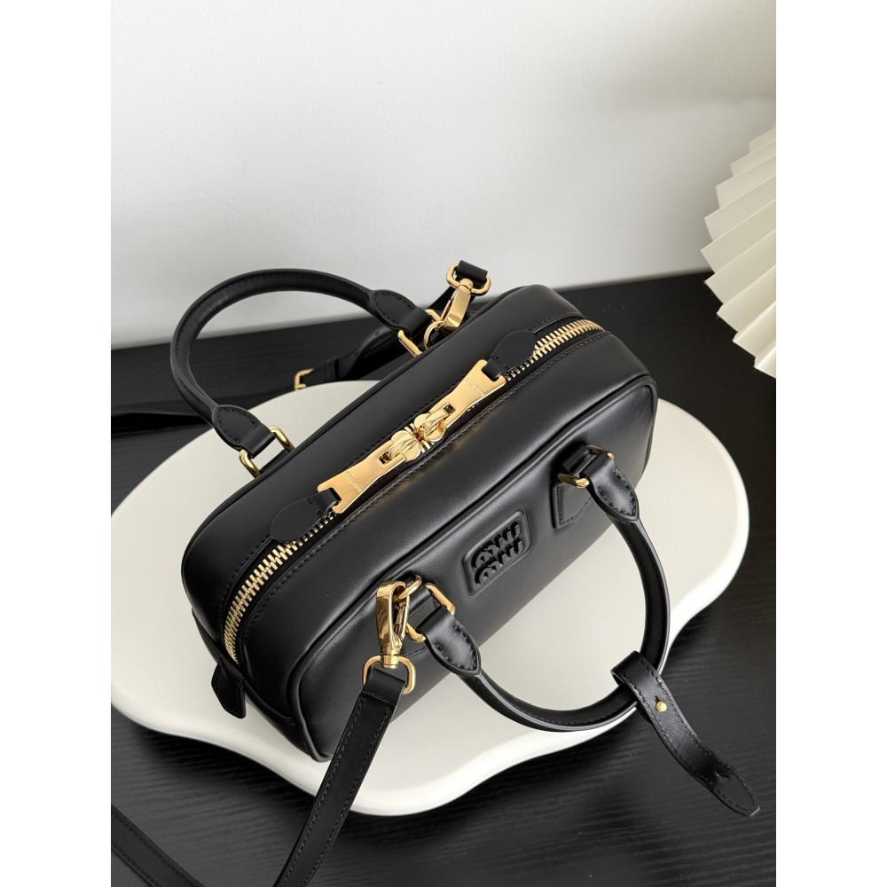 Miu Miu Small Bowling Bag in Black