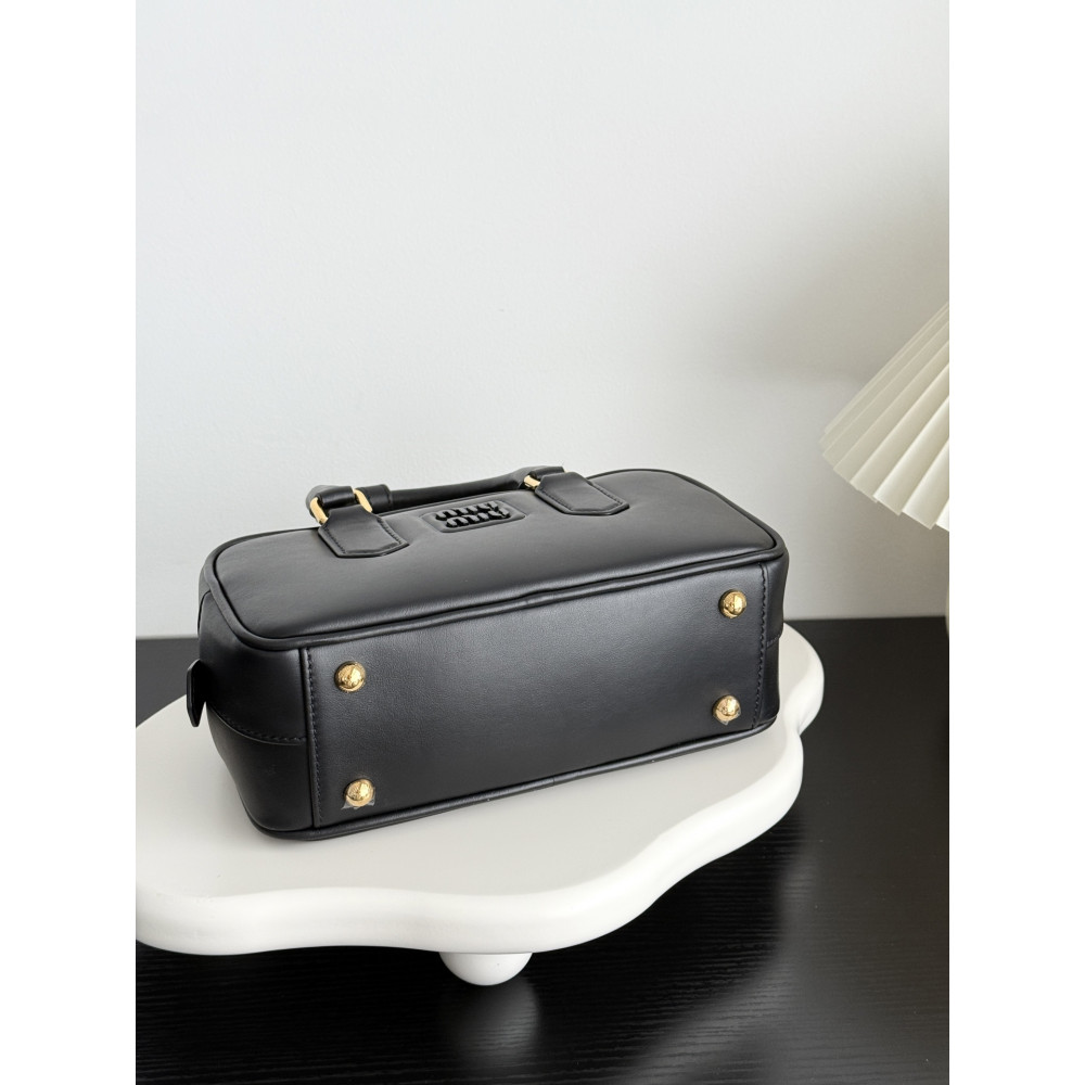 Miu Miu Small Bowling Bag in Black