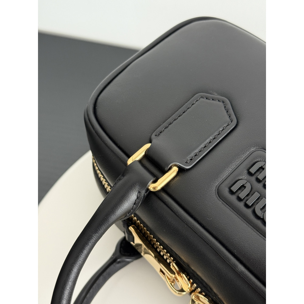 Miu Miu Small Bowling Bag in Black