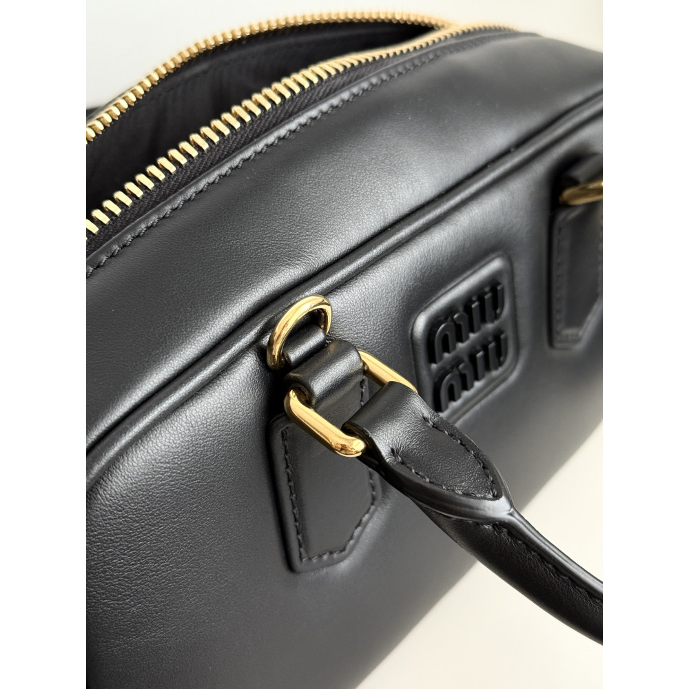 Miu Miu Small Bowling Bag in Black