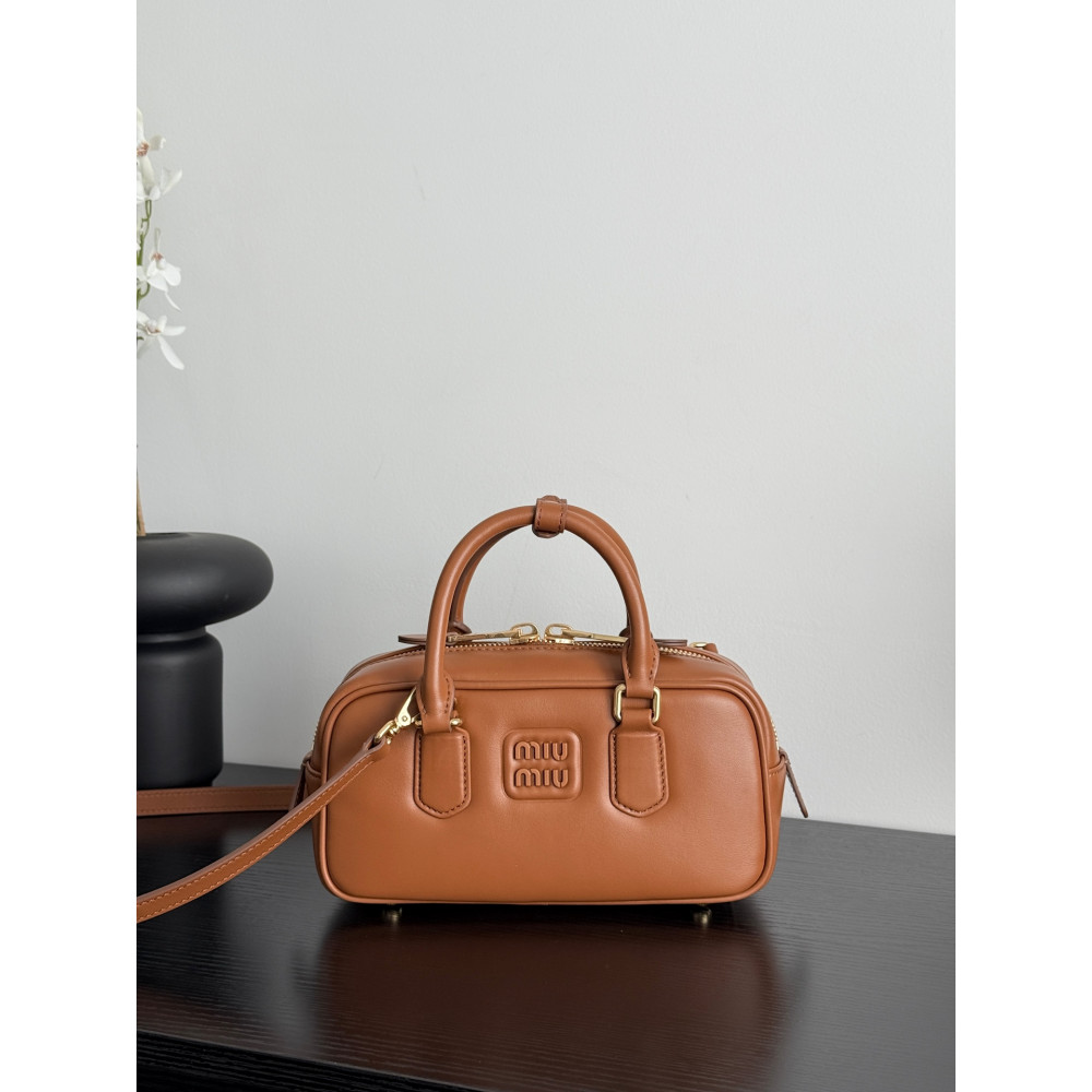 Miu Miu Bowling Bag in Cognac Color – Small Size