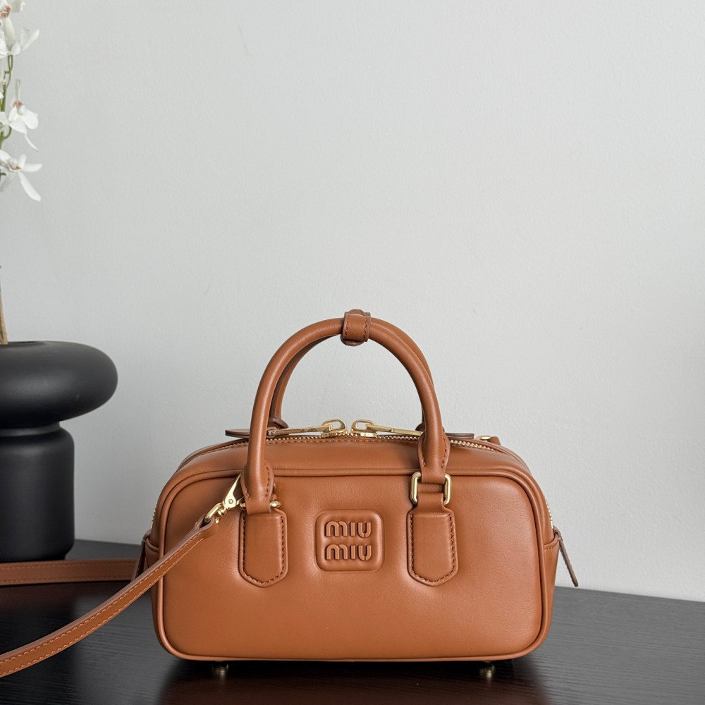Miu Miu Bowling Bag in Cognac Color – Small Size