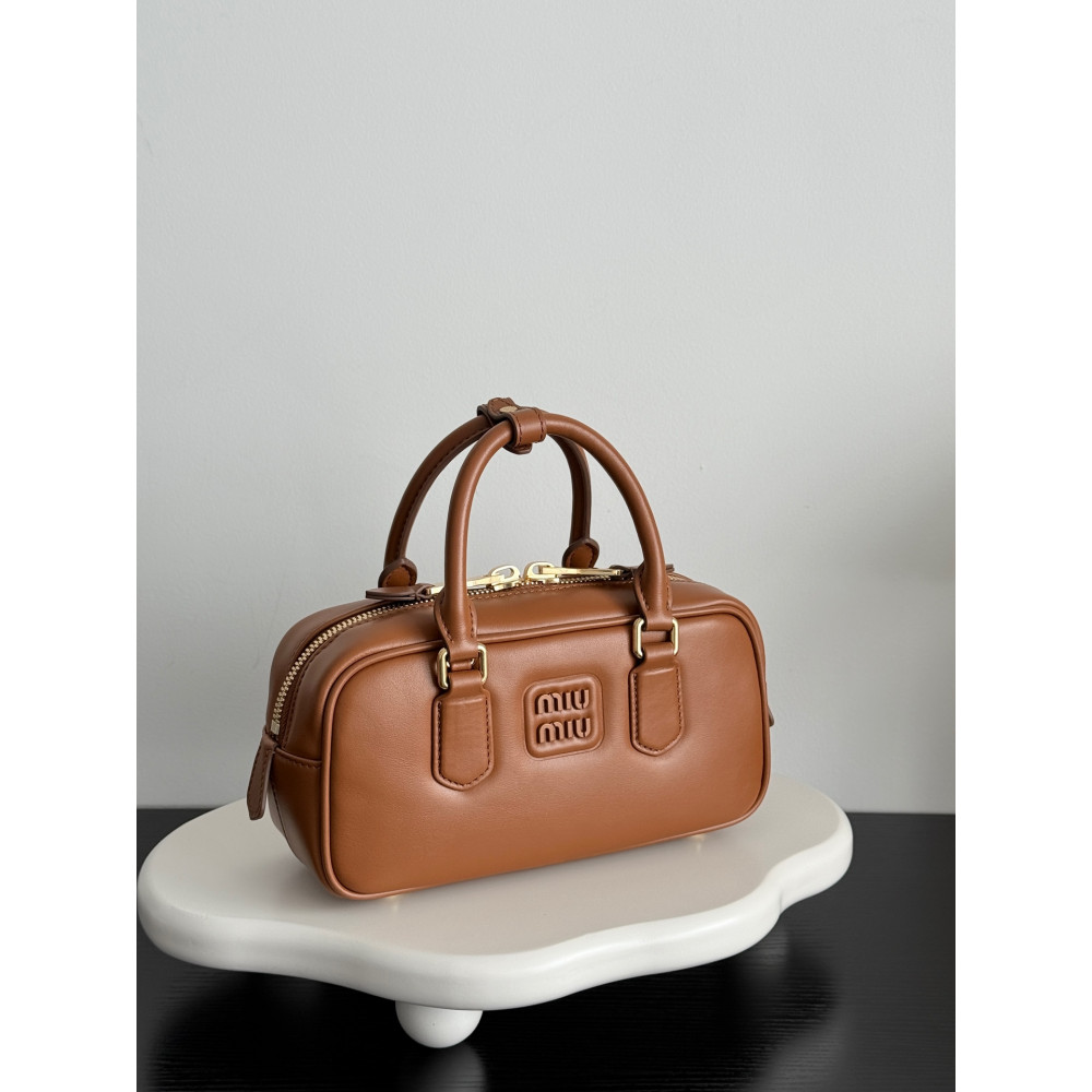 Miu Miu Bowling Bag in Cognac Color – Small Size