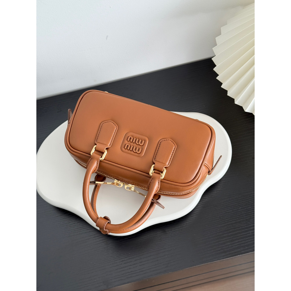 Miu Miu Bowling Bag in Cognac Color – Small Size