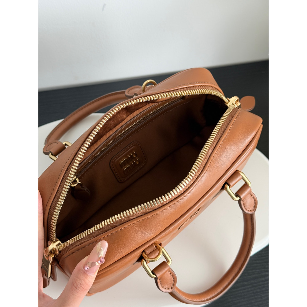 Miu Miu Bowling Bag in Cognac Color – Small Size