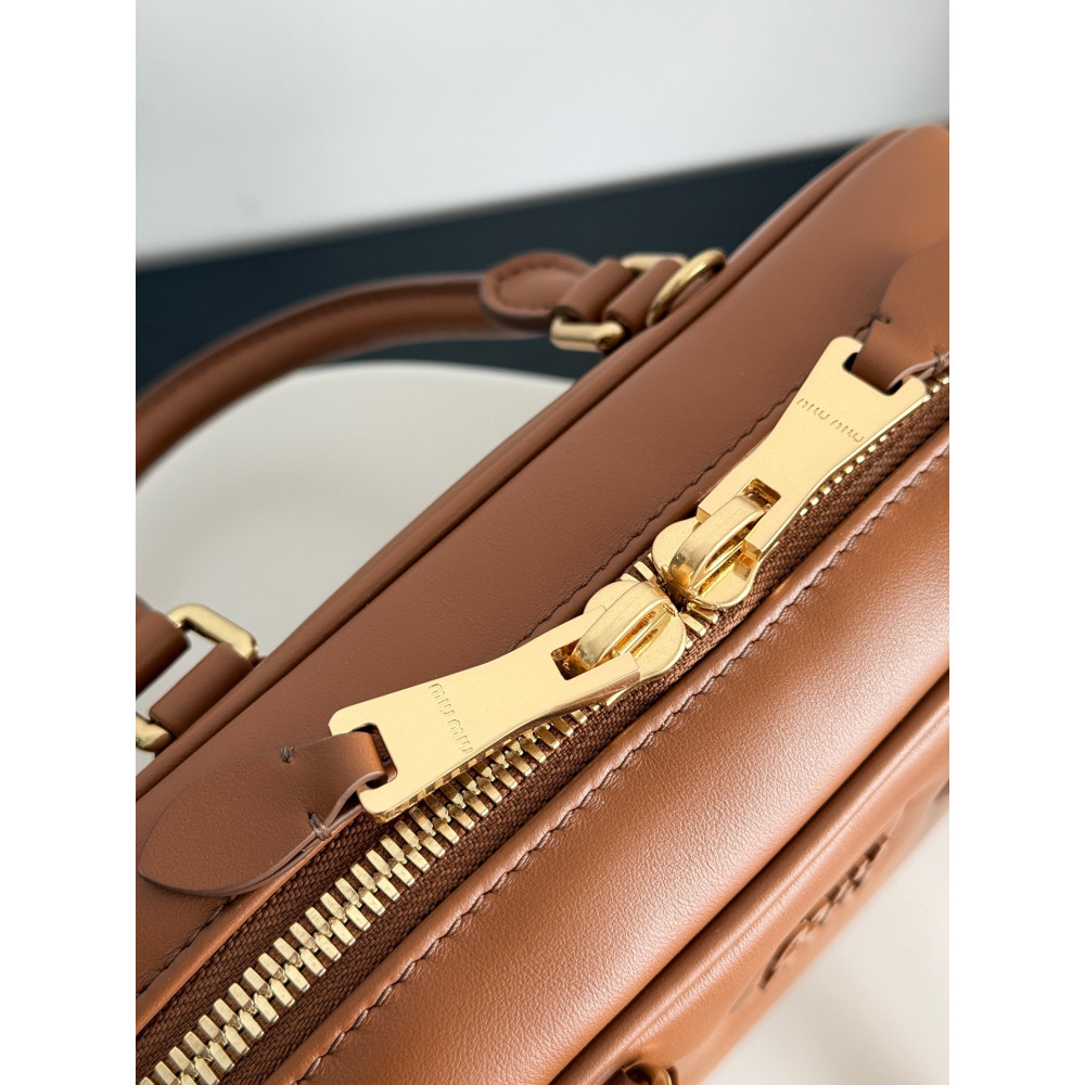 Miu Miu Bowling Bag in Cognac Color – Small Size