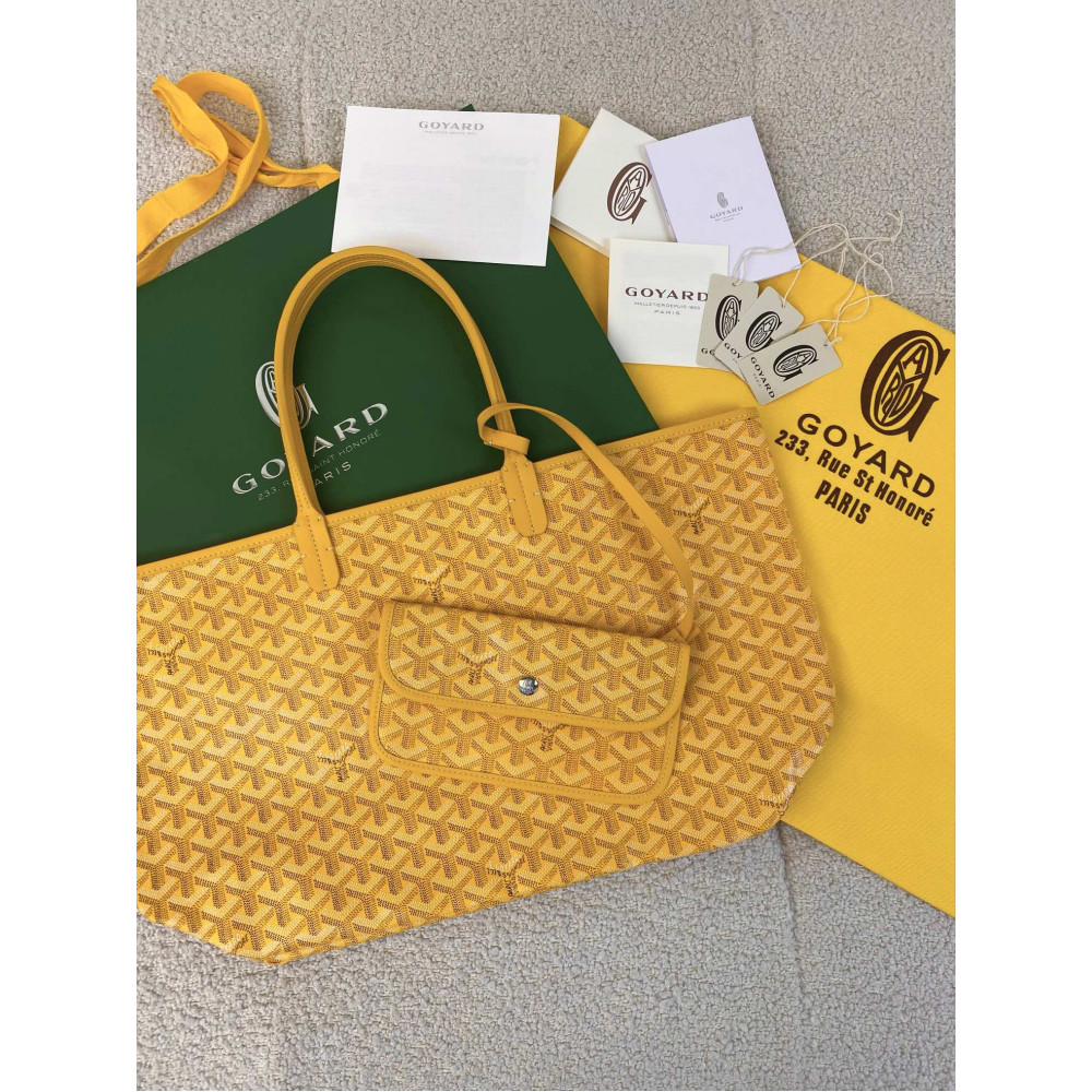 Goyard Dog-Teeth Tote Bag! Yellow