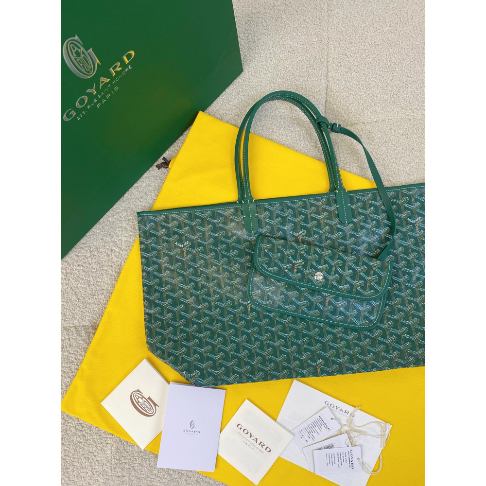 Goyard Dog-Teeth Tote Bag! Forest green