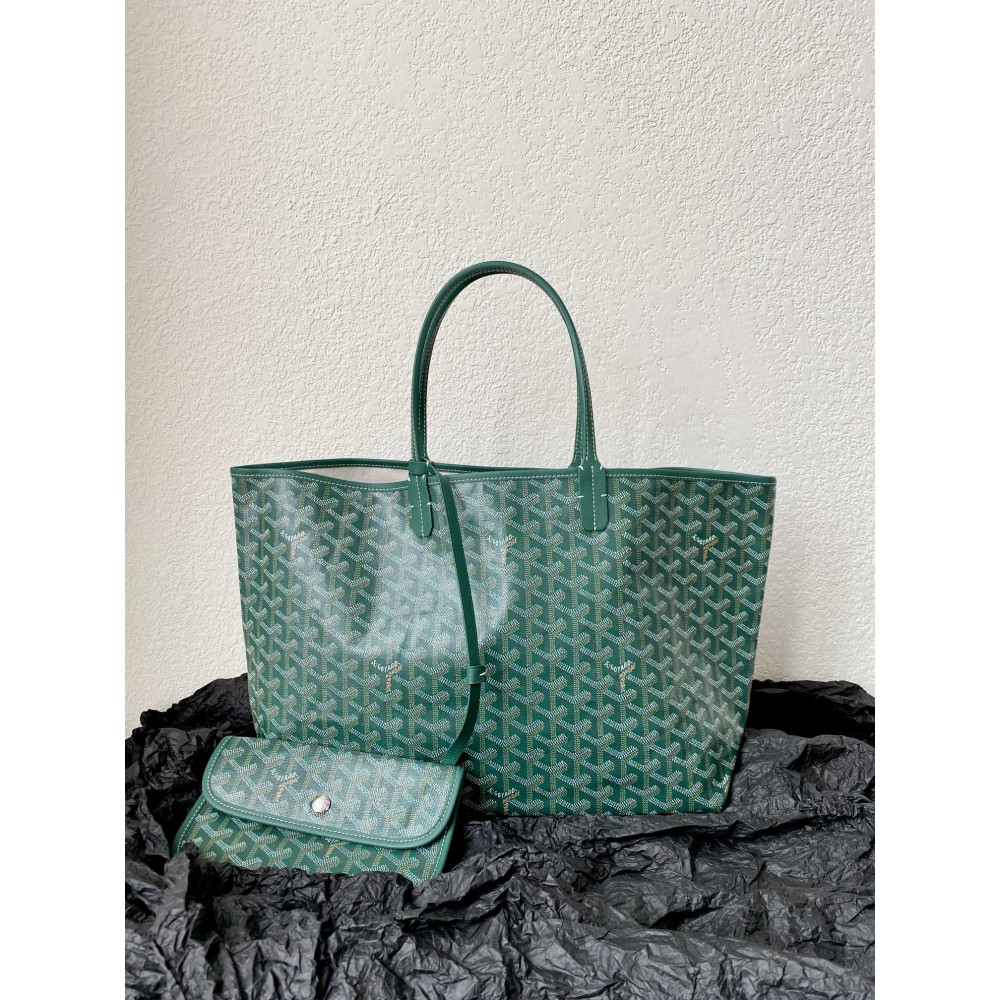 Goyard Dog-Teeth Tote Bag! Forest green