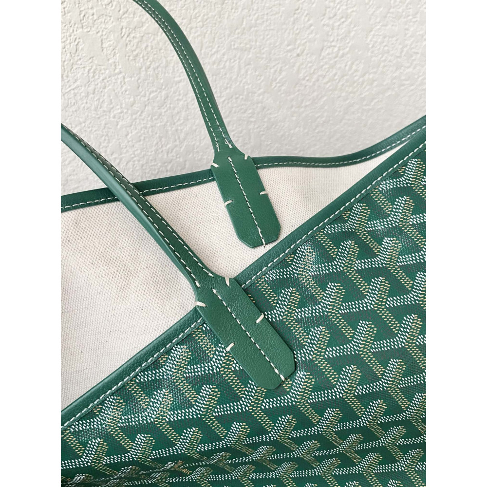Goyard Dog-Teeth Tote Bag! Forest green