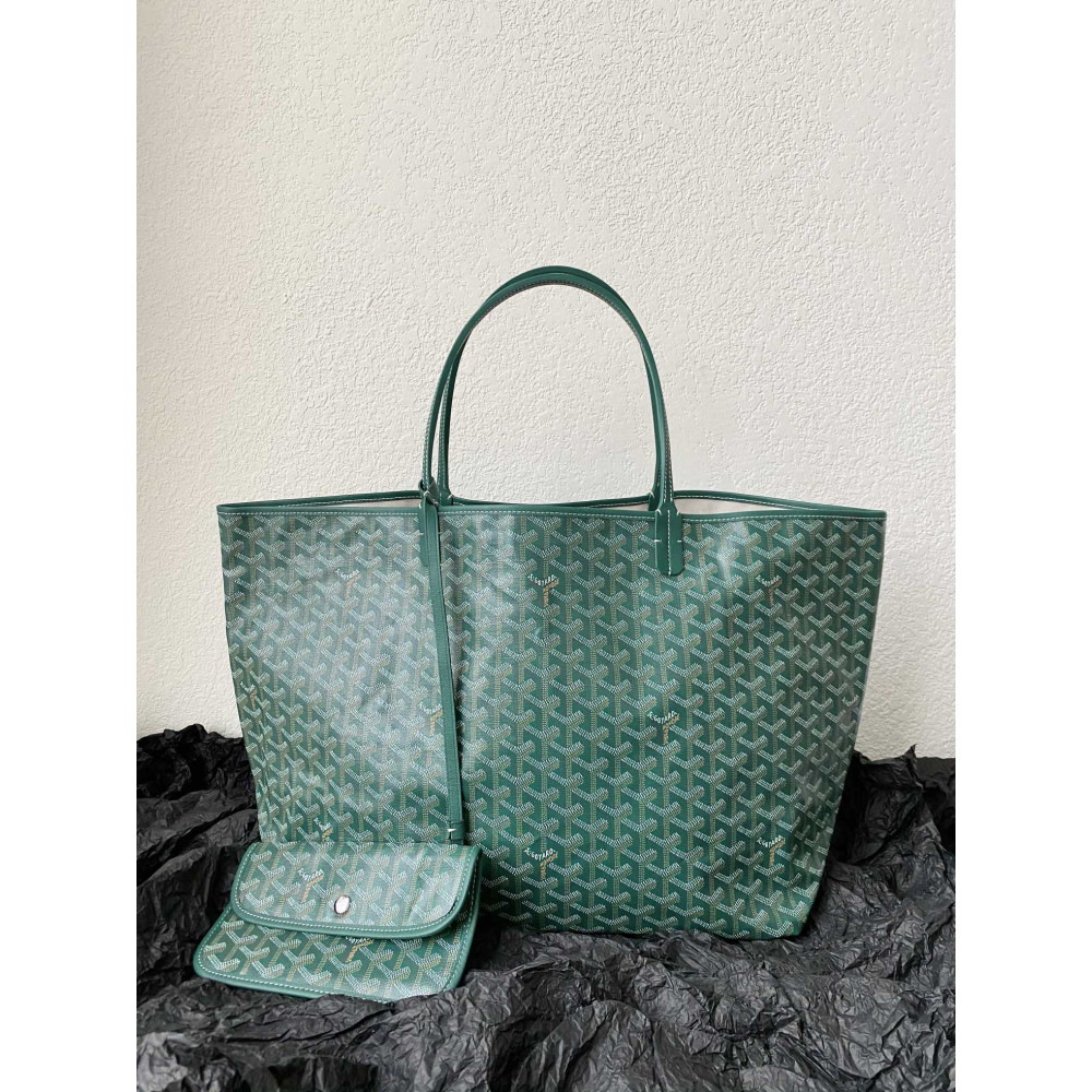 Goyard Dog-Teeth Tote Bag! Forest green