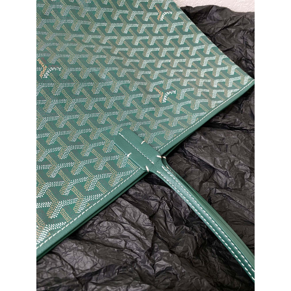 Goyard Dog-Teeth Tote Bag! Forest green