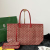 Goyard Dog-Teeth Tote Bag! red