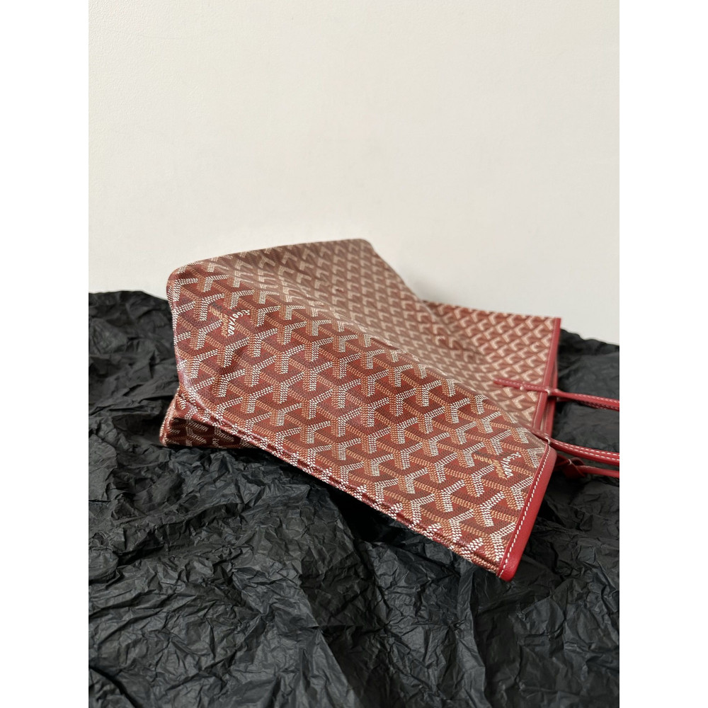 Goyard Dog-Teeth Tote Bag! red