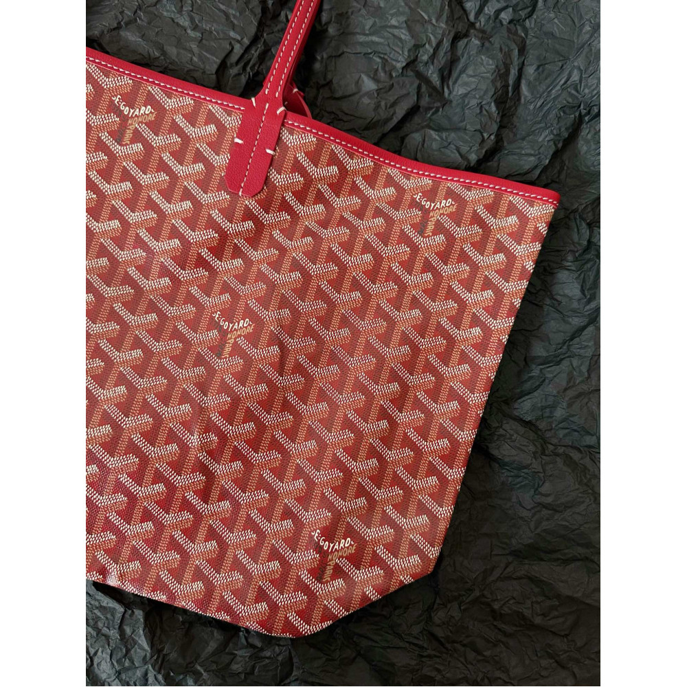 Goyard Dog-Teeth Tote Bag! red