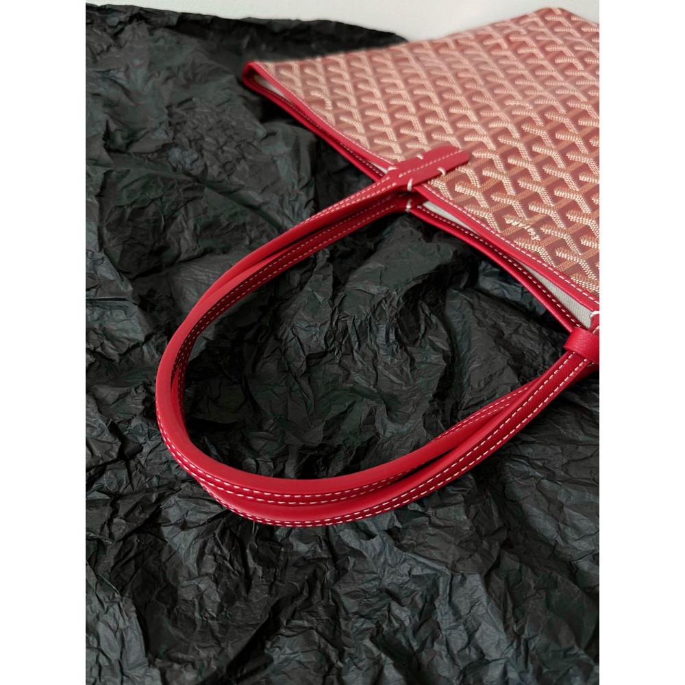 Goyard Dog-Teeth Tote Bag! red