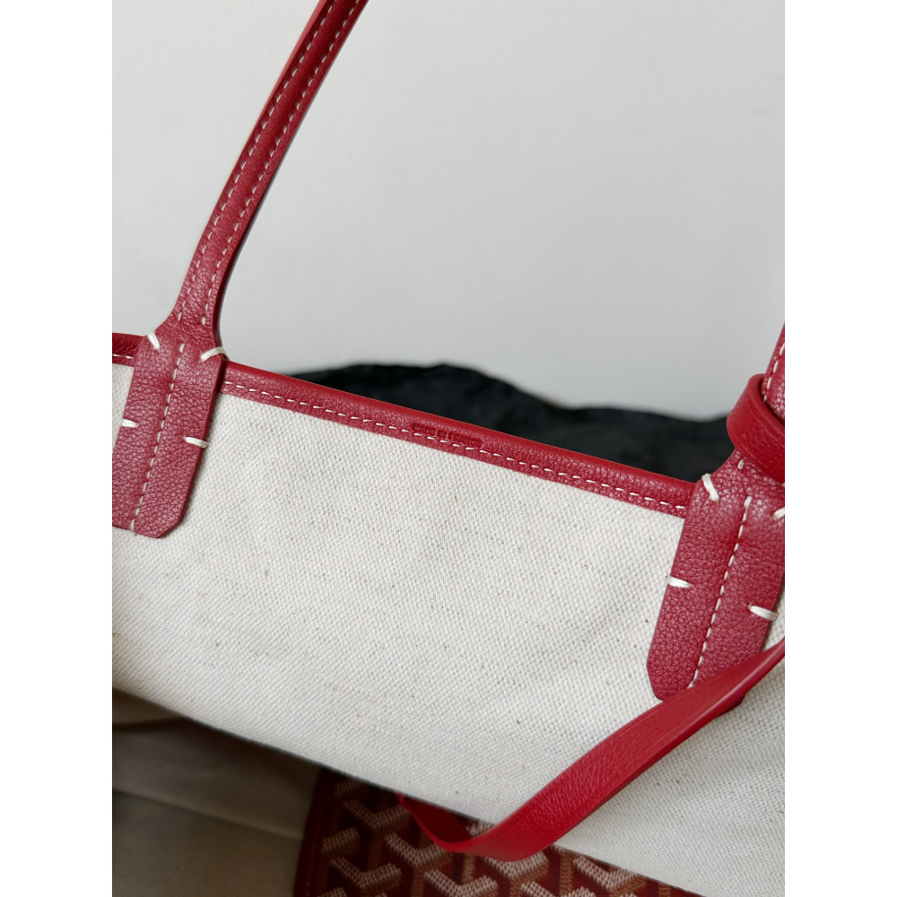 Goyard Dog-Teeth Tote Bag! red