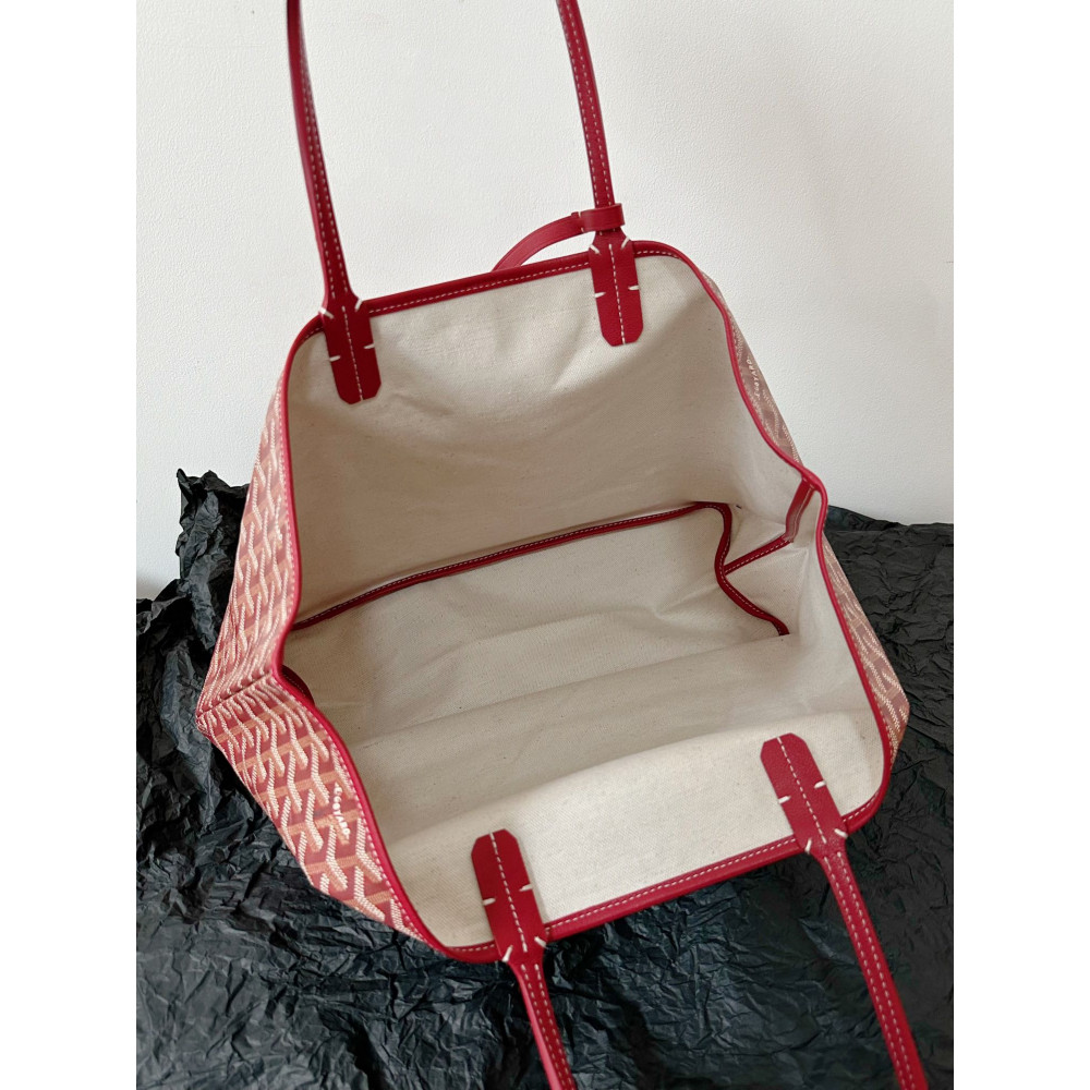 Goyard Dog-Teeth Tote Bag! red