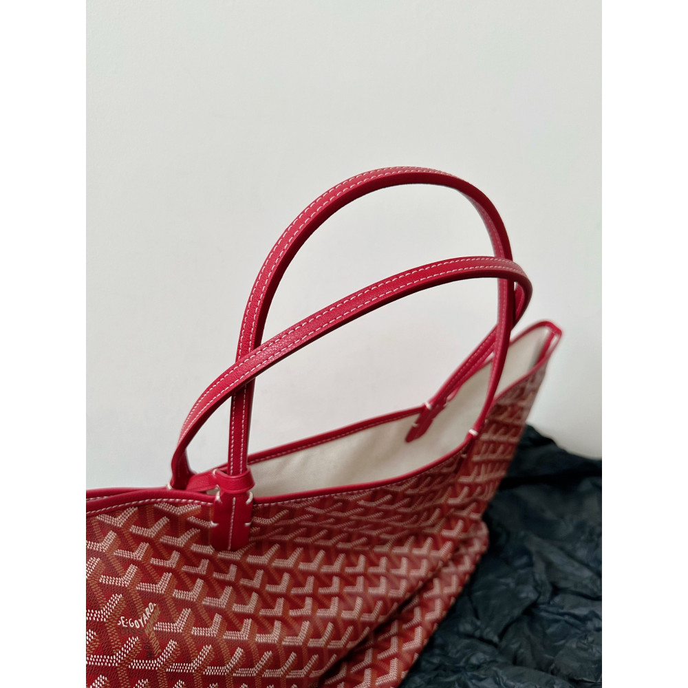 Goyard Dog-Teeth Tote Bag! red