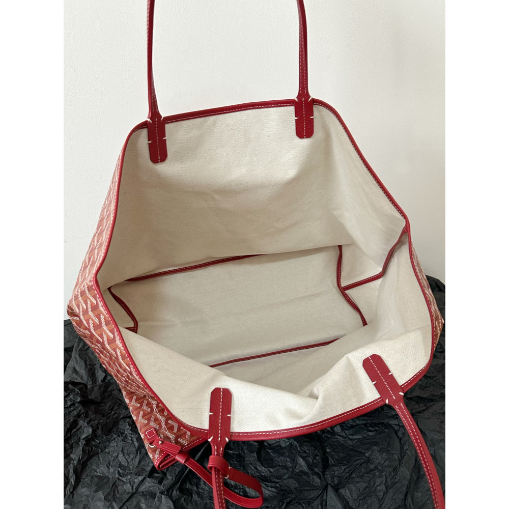 Goyard Dog-Teeth Tote Bag! red